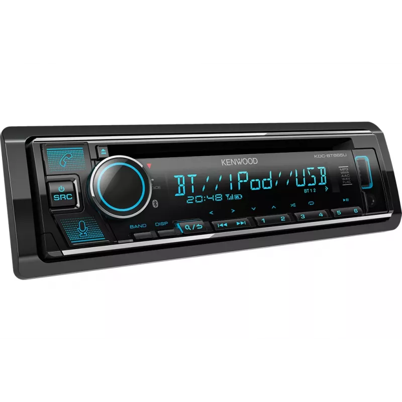 Kenwood KDC-BT665U auto radio melns 200 W Bluetooth