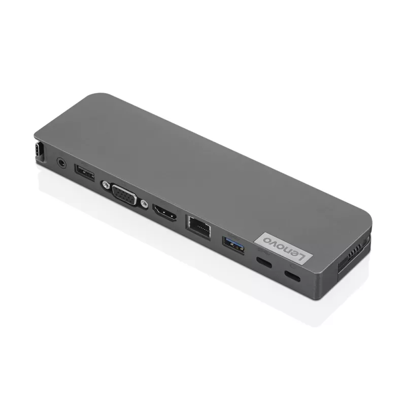 Lenovo USB-C Mini Dock 40AU0065EU – kompakta dokstacija ar HDMI, VGA, Ethernet un USB-A portiem