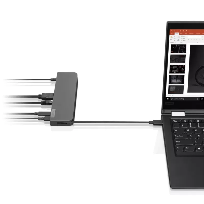 Lenovo USB-C Mini Dock 40AU0065EU – kompakta dokstacija ar HDMI, VGA, Ethernet un USB-A portiem