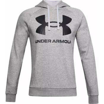 Hoodie Under Armour Rival Fleece Big Logo Pelēks — vīriešu, modelis 1357093 011