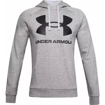 Hoodie Under Armour Rival Fleece Big Logo Pelēks — vīriešu, modelis 1357093 011