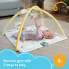 Fisher-Price Sensimals Simply Senses Newborn Gym mazuļa aktivitāšu paklājiņš ar 6 sensorajām rotaļlietām