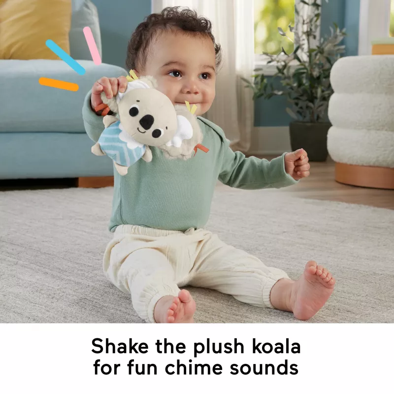 Fisher-Price Sensimals Simply Senses Newborn Gym mazuļa aktivitāšu paklājiņš ar 6 sensorajām rotaļlietām