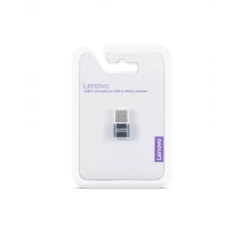 Lenovo 4X91C99226 USB-C (siev.) uz USB-A (vīr.) adapteris, melns
