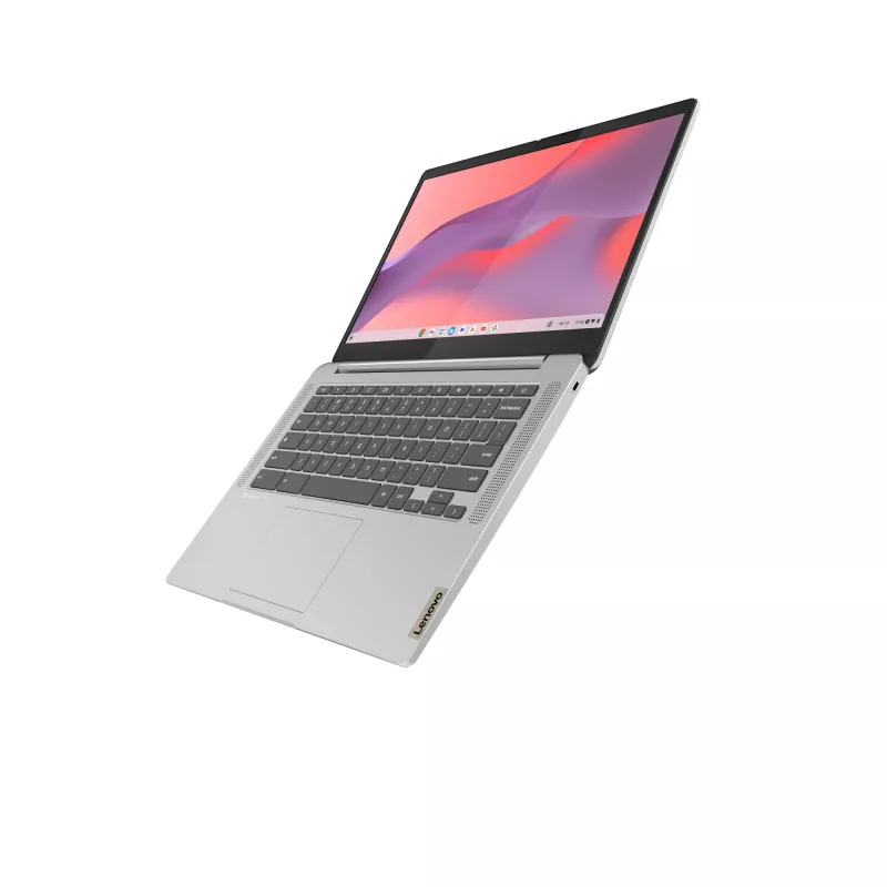 Lenovo IdeaPad Slim 3 Chrome 14M868 Chromebook, MediaTek Kompanio 520, 14 inch Full HD, 4 GB RAM, 128 GB eMMC, ChromeOS, Pelēks