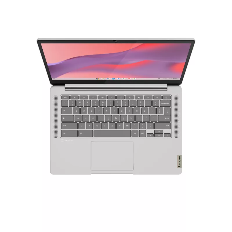 Lenovo IdeaPad Slim 3 Chrome 14M868 Chromebook, MediaTek Kompanio 520, 14 inch Full HD, 4 GB RAM, 128 GB eMMC, ChromeOS, Pelēks