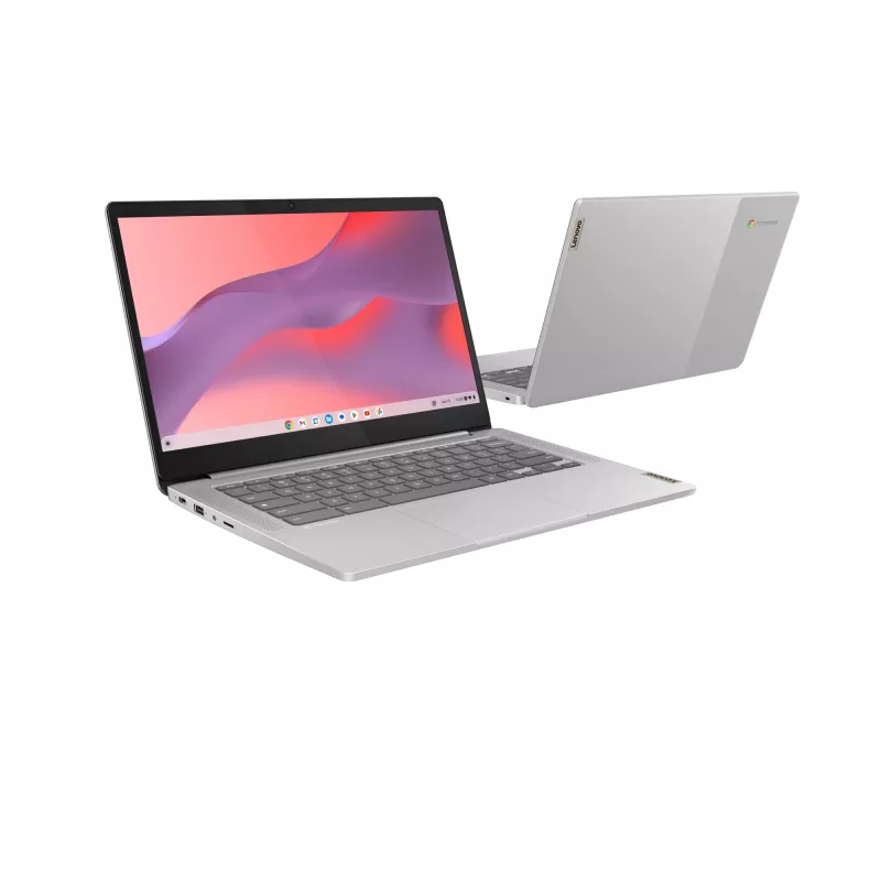 Lenovo IdeaPad Slim 3 Chrome 14M868 Chromebook, MediaTek Kompanio 520, 14 inch Full HD, 4 GB RAM, 128 GB eMMC, ChromeOS, Pelēks