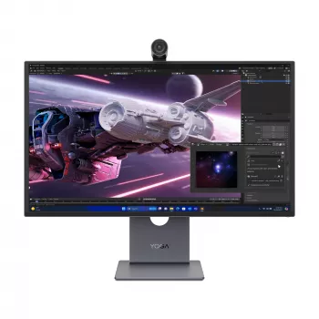 Monitoris Lenovo Yoga Pro 27UD-10 — 26,5 collu QD-OLED 4K (3840×2160), 0,03 ms, USB-C centrmezgls, VESA, skaļruņi, augstuma regulēšana, melns