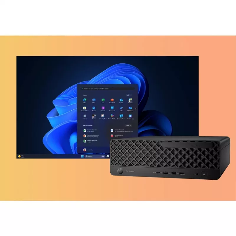 HP ProDesk 4 SFF G1i AI dators — Intel Core Ultra 7 265 (5.3 GHz, 20 kodoli), 16 GB DDR5, 1 TB NVMe SSD, Windows 11 Pro, Wi‑Fi 6E