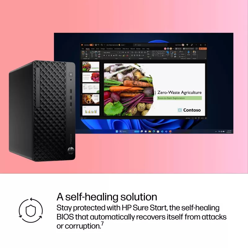 HP ProDesk 4 Tower G1i darbvirsmas AI dators Intel Core Ultra 5 225 16 GB DDR5-SDRAM Windows 11 Pro