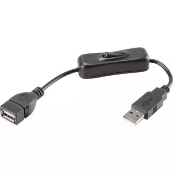 USB kabelis Renkforce RF-3322982 0,25m USB A Melns