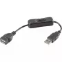 USB kabelis Renkforce RF-3322982 0,25m USB A Melns