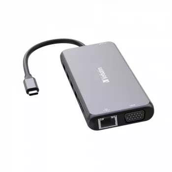 Verbatim CMH-14 USB Type-C 14 portu centrmezgls 5000 Mbit/s Sudrabs
