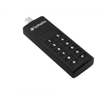 Verbatim Keypad Secure - USB 3.0 disks ar paroles aizsardzību un AES-256 HW šifrēšanu - 64 GB - Melns