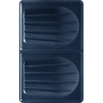 Rezerves plāksnes Tefal XA800112 Snack Collection/SnackTime — melna, 242×155×44 mm, 2 gab. iepakojums