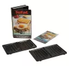 Rezerves plāksnes Tefal XA800112 Snack Collection/SnackTime — melna, 242×155×44 mm, 2 gab. iepakojums