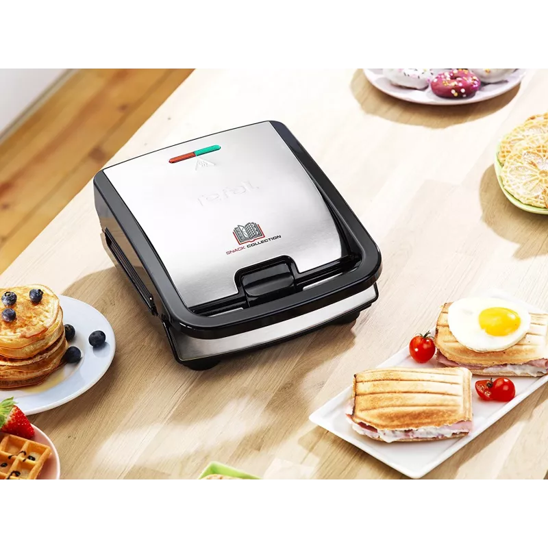 Rezerves plāksnes Tefal XA800112 Snack Collection/SnackTime — melna, 242×155×44 mm, 2 gab. iepakojums
