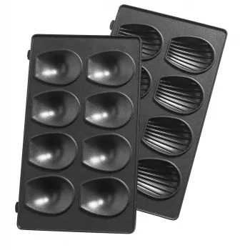 Nomaiņas plāksnes Tefal XA801512 Melnas Snack Collection, 242×155×44 mm, 2 gab.