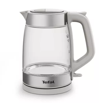 Tefal Glass Kettle KI605B30 elektriskā tējkanna 1.7 L 2200 W Pelēka, Sudraba, Caurspīdīga