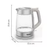 Tefal Glass Kettle KI605B30 elektriskā tējkanna 1.7 L 2200 W Pelēka, Sudraba, Caurspīdīga