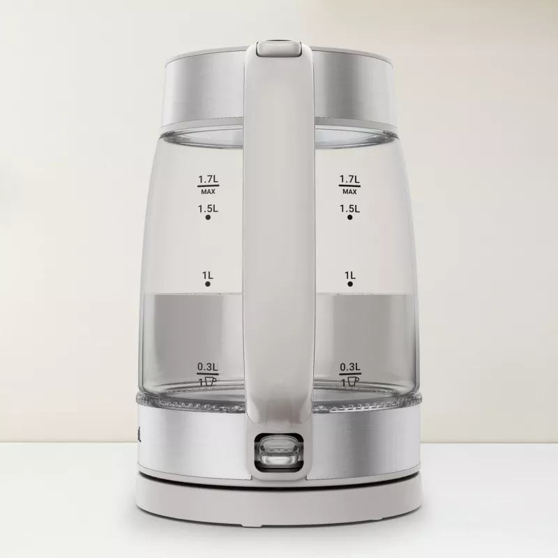 Tefal Glass Kettle KI605B30 elektriskā tējkanna 1.7 L 2200 W Pelēka, Sudraba, Caurspīdīga
