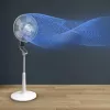 Grīdas ventilators Rowenta Turbo Silence Extreme VU5690, melns/balts