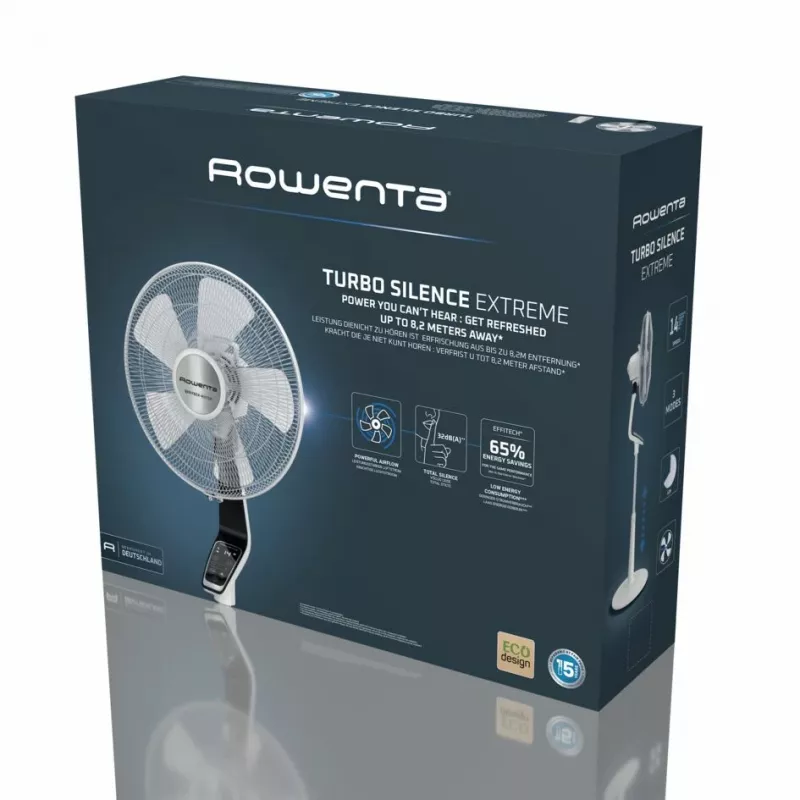 Grīdas ventilators Rowenta Turbo Silence Extreme VU5690, melns/balts