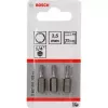 Bosch 3 gab. drošības sešstūra uzgriežņu atslēgu komplekts 2,5 mm, 25 mm garums, 1/4 collu kāts