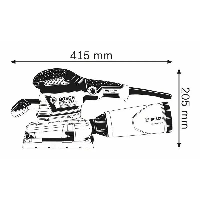 Bosch 0 601 292 801 orbitālā slīpmašīna 11000 RPM 22000 OPM