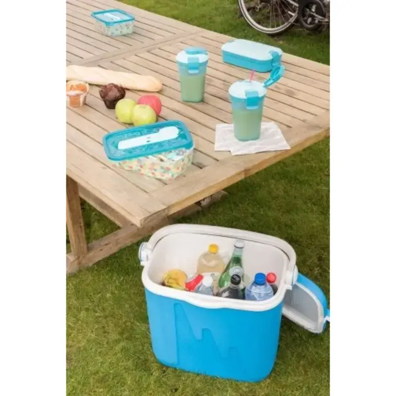 Dzesēšanas kaste Keter High-rise 33 L — 49.8×33.3×41 cm, zila/balta