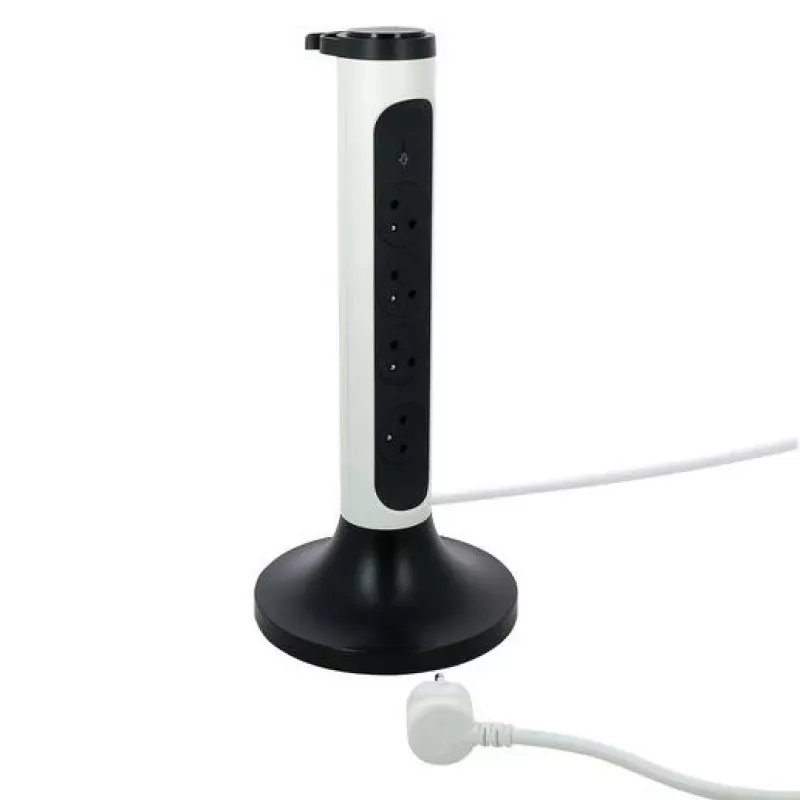 Legrand 049410 pagarinātājs 2 m 4 kontaktligzdas Iekštelpām Pelēks, Balts