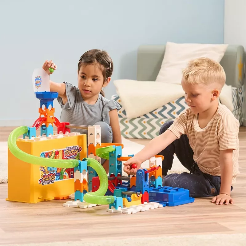 Konstruktors VTech Marble Rush M400 — 80 detaļas, interaktīva bumbiņu trase