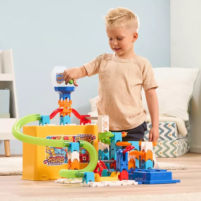 Konstruktors VTech Marble Rush M400 — 80 detaļas, interaktīva bumbiņu trase
