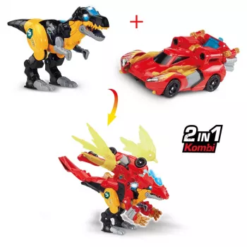 VTech Switch & Go Combo Mega Dragons — transformējama rotaļlieta no transportlīdzekļa uz pūķi