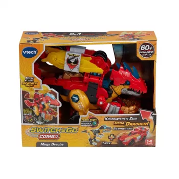 VTech Switch & Go Combo Mega Dragons — transformējama rotaļlieta no transportlīdzekļa uz pūķi