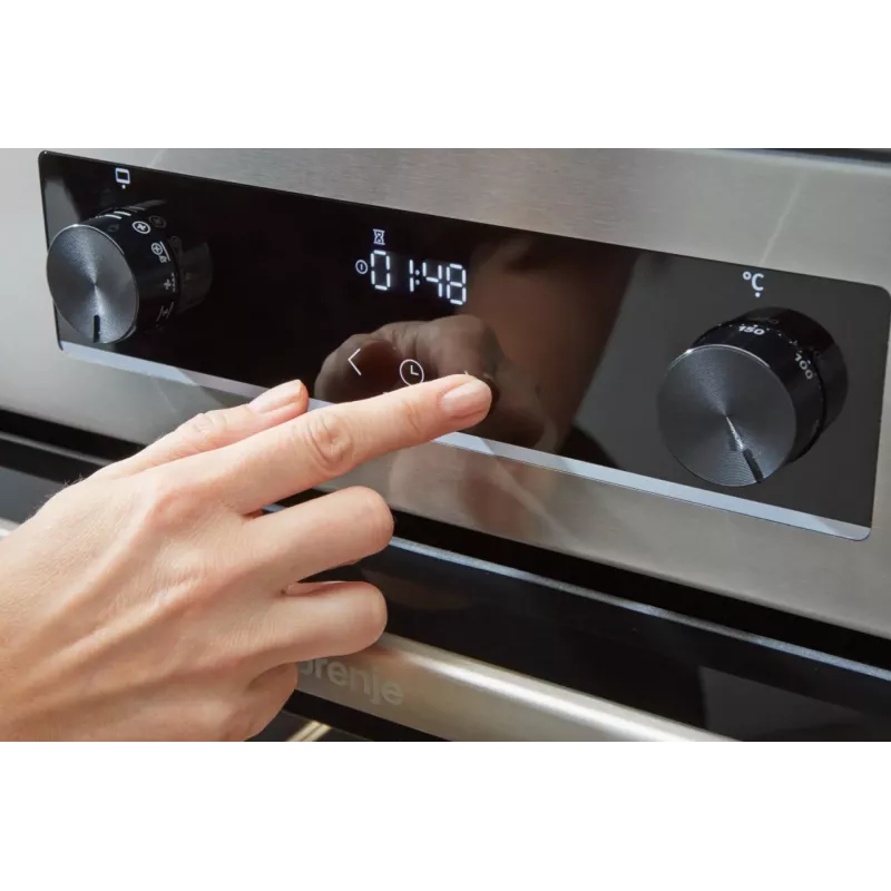 Gorenje GECS6C70XC brīvi stāvoša plīts ar elektrisko spirāles virsmu, nerūsējošais tērauds