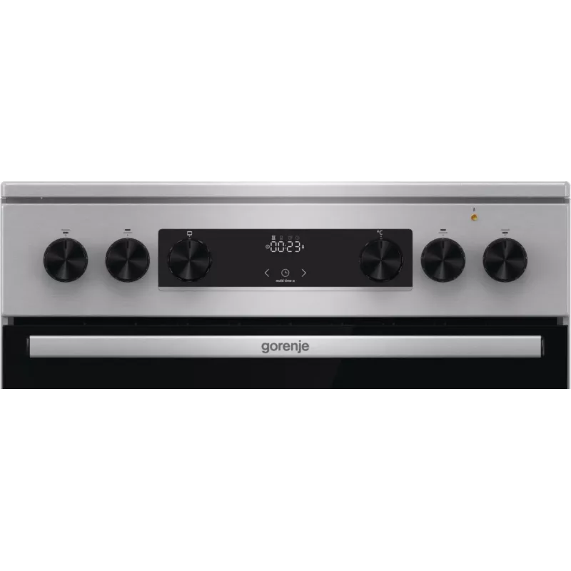 Gorenje GECS6C70XC brīvi stāvoša plīts ar elektrisko spirāles virsmu, nerūsējošais tērauds