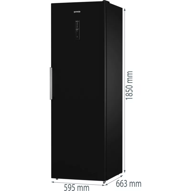 Gorenje G600 Saldētava FN619EABK6 H247B, 280 L, 12.6 kg/24h, SN-N, No Frost sistēma, E, Melna