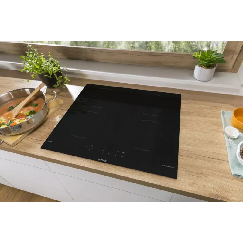 Gorenje GI6401BCE RAL9017 indukcijas plīts virsma, melna, iebūvējama, 59.5 cm, 4 zonas