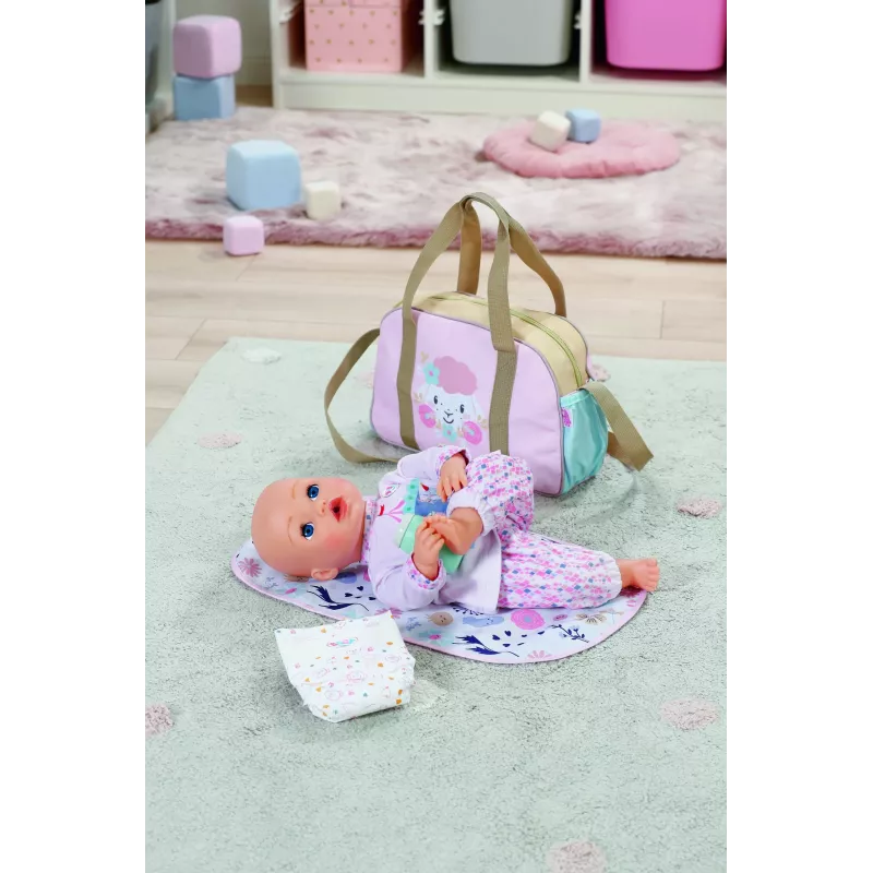 BABY born maināmo somiņa Flower leļļu autiņbiksīšu soma