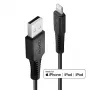 Lindy 2m pastiprināts USB Type A uz Lightning lādēšanas un sinhronizācijas kabelis
