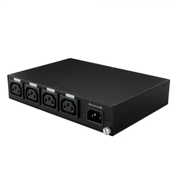 Lindy 32622 strāvas sadalītājs (PDU) 4 AC kontaktligzdas 1U Melns