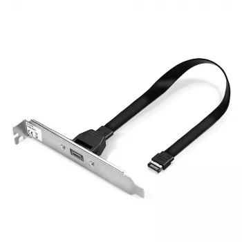 Lindy USB 3.1 Gen 2 Type C aizmugures panelis, 0.45 m, USB A vīriešu savienotājs