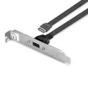 Lindy USB 3.1 Gen 2 Type C aizmugures panelis, 0.45 m, USB A vīriešu savienotājs