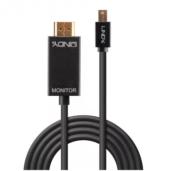 Lindy Kabel Mini DisplayPort/HDMI 4K30 (DP: passiv) 5m