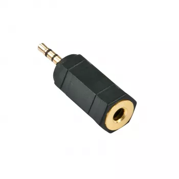 Lindy 35622 audio adapteris 2.5mm ligzda — 3.5mm spraudnis, melns