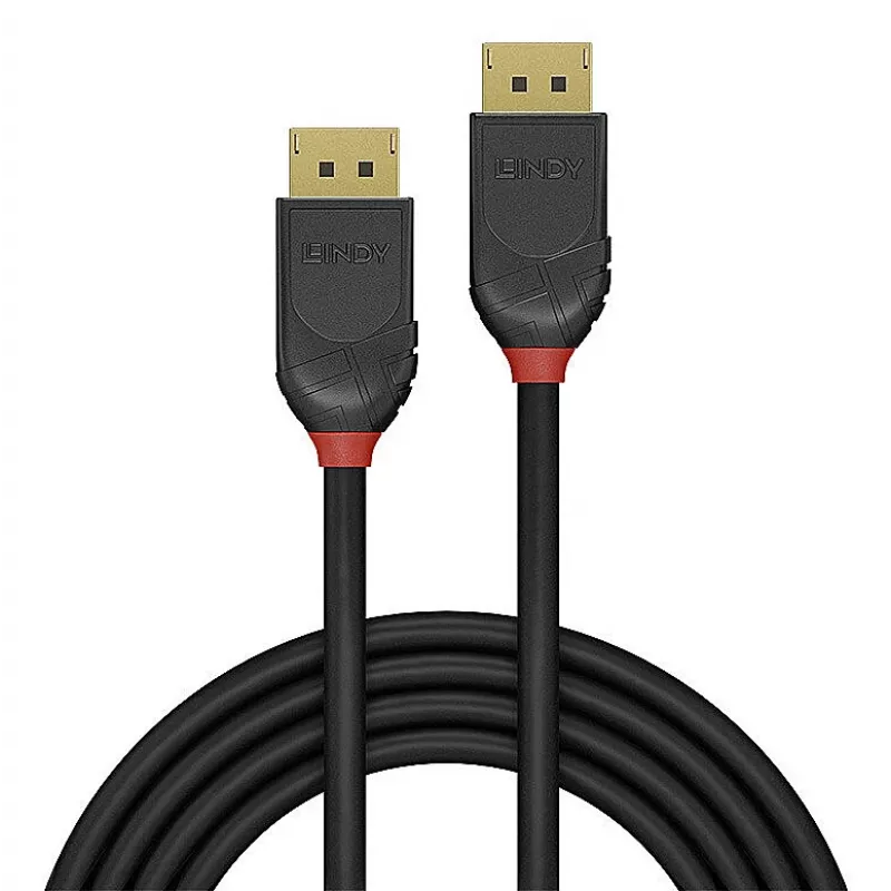 Lindy 36515 DisplayPort kabelis 0.5 m Melns
