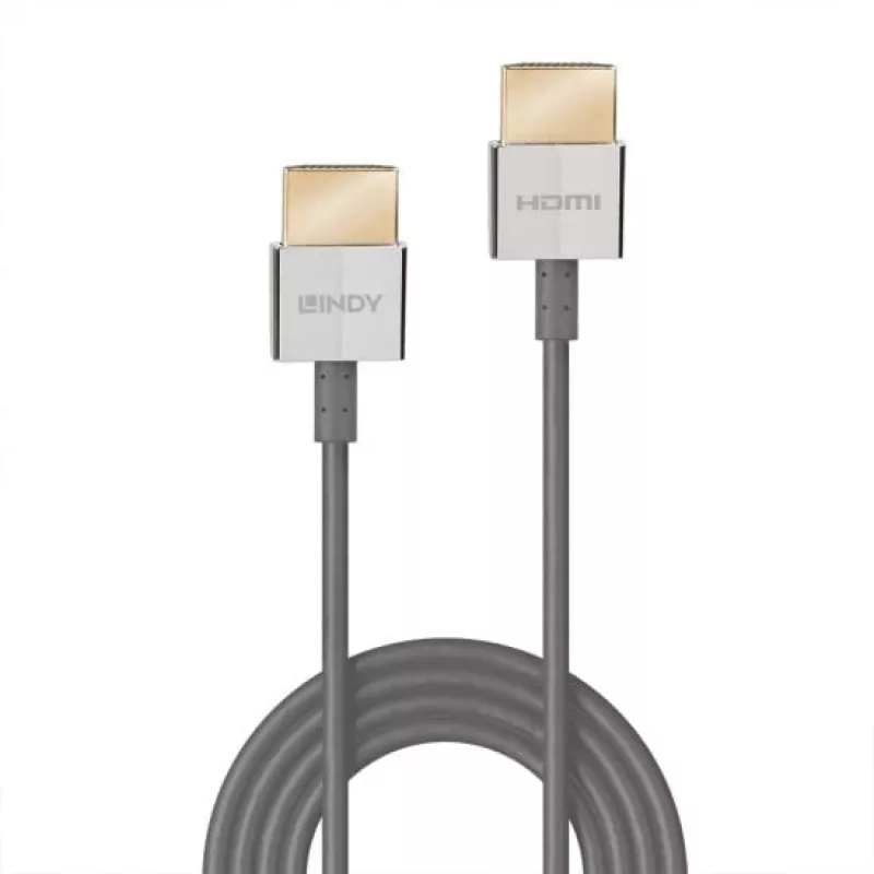 Lindy Ultra High Speed HDMI Slim kabelis 0.5m, balts