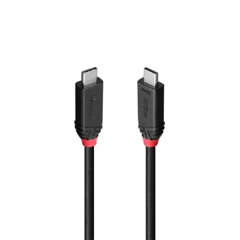 Lindy 2m USB4 240W Type C kabelis, Black Line, 2 m, USB C, USB C, USB4 Gen 3x2, 40 Gbit/s, Melns