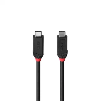 Lindy 2m USB4 240W Type C kabelis, Black Line, 2 m, USB C, USB C, USB4 Gen 3x2, 40 Gbit/s, Melns